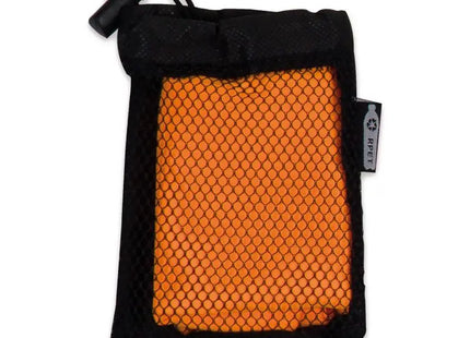 Kühlendes Handtuch aus RPET-Material, 30x80cm - schwarz/orange, ideal für Sport und Outdoor TK Gruppe® Grosshandel 