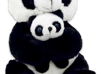 Pluche Panda zittend met baby 25cm