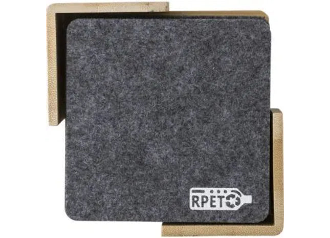 rPET-Filz-Untersetzer-Set Lawrence - Grau: Umweltfreundlich, langlebig, stilvoll, rutschfest, 6-teilig TK Gruppe® Grosshandel 