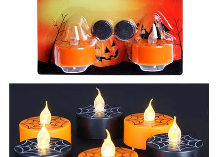 LED Teelicht Halloween, 2er-Set, 2/s - Gruselige, flammenlose Kerzen TK Gruppe® Grosshandel 
