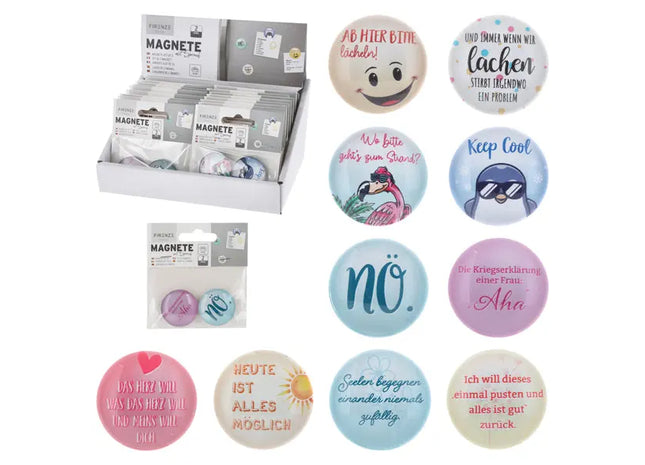 Inspirierende Magnet-Sprüche - 2er Set, 6/s - Positive Zitate für mehr Motivation im Alltag TK Gruppe® Grosshandel 