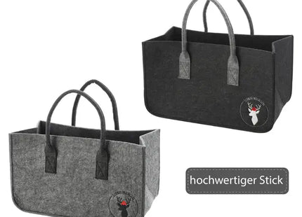 Premium Filztasche für Kaminholz - Schwarzwaldliebe 2/s - Robust, Stilvoll & Praktisch TK Gruppe® Grosshandel 
