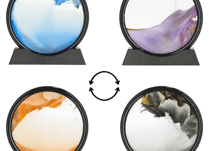 Dekoratives Sandgemälde, 18 cm Durchmesser, Drehfunktion, 4 Bilder/s TK Gruppe® Grosshandel 