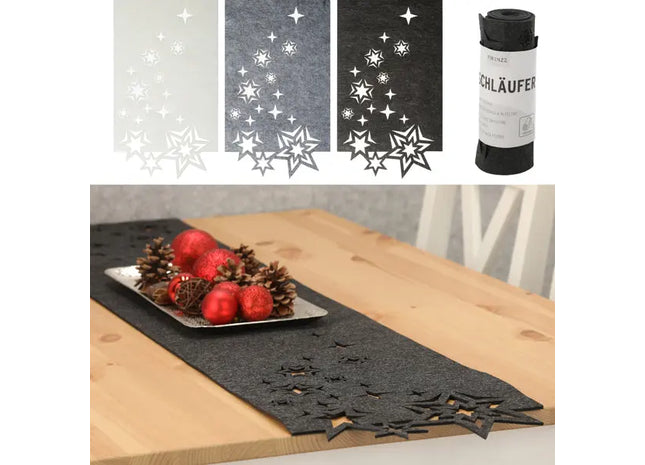 Tischläufer Sternennacht, 3/s, 140x24cm - Verleiht Ihrem Tisch festliche Atmosphäre TK Gruppe® Grosshandel 