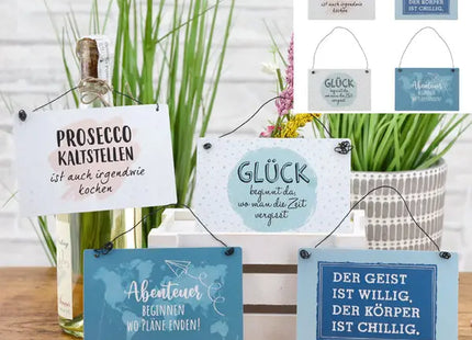 Blechschild Sprüche, 4/s, 15x10cm – Moderne Metallschilder | Stilvolle Deko-Schilder mit Zitaten TK Gruppe® Grosshandel 