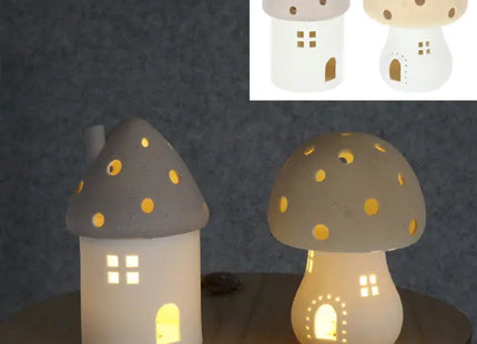 Leuchtender Pilz-Duo, 2/s, ca. 18cmH - Verwandeln Sie Ihren Raum mit LED-Pilzen in ein magisches Reich TK Gruppe® Grosshandel 