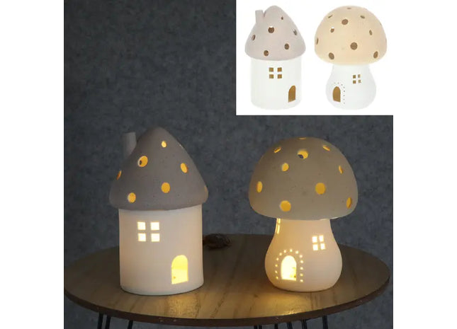 Leuchtender Pilz-Duo, 2/s, ca. 18cmH - Verwandeln Sie Ihren Raum mit LED-Pilzen in ein magisches Reich TK Gruppe® Grosshandel 