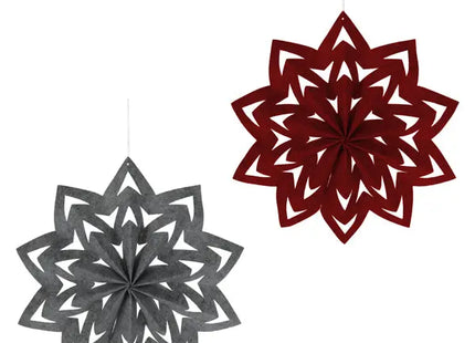 Dekorativer Filzstern zum Aufhängen, Serie 8/s, ca. 30cm Durchmesser | Stilvolles Raumdekor TK Gruppe® Grosshandel 