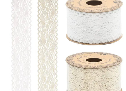 Elegante Spitzenborte: Verzierungsbänder, 2/s, ca. 4,5x100cm für Handwerk & Dekor TK Gruppe® Grosshandel 