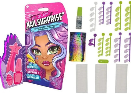 Spin Master Cool Maker Go Glam Nail Surprise Press ON Mani Kit 15x28cm