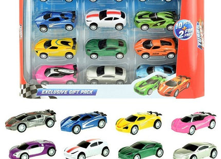 TURBO RACERS Set superauto's (race) pull back 12-Pack 23x33cm