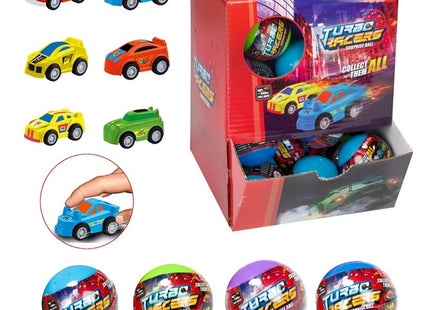 TURBO RACERS Verrassingsei 5cm Auto Pull Back in Blindbag in display (36)