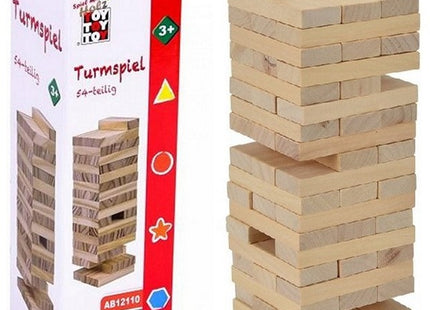 Vedes Toy Toy Toy Houten stapeltoren 54 delig 8x26,5cm