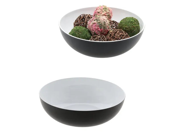 Elegante Rundschale: Kleine Dekoschale, schwarz/weiß, S - ca. 20cmD TK Gruppe® Grosshandel 