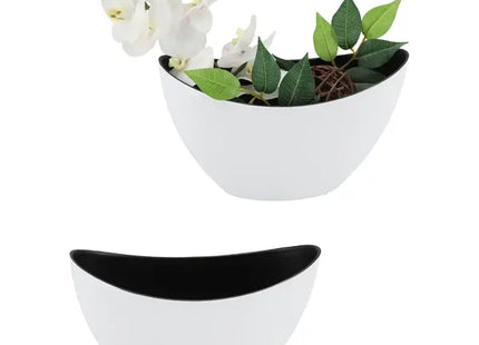Elegante Ovalschale: Kleine Dekoschale, schwarz/weiß, S - ca. 24x10x14cm TK Gruppe® Grosshandel 